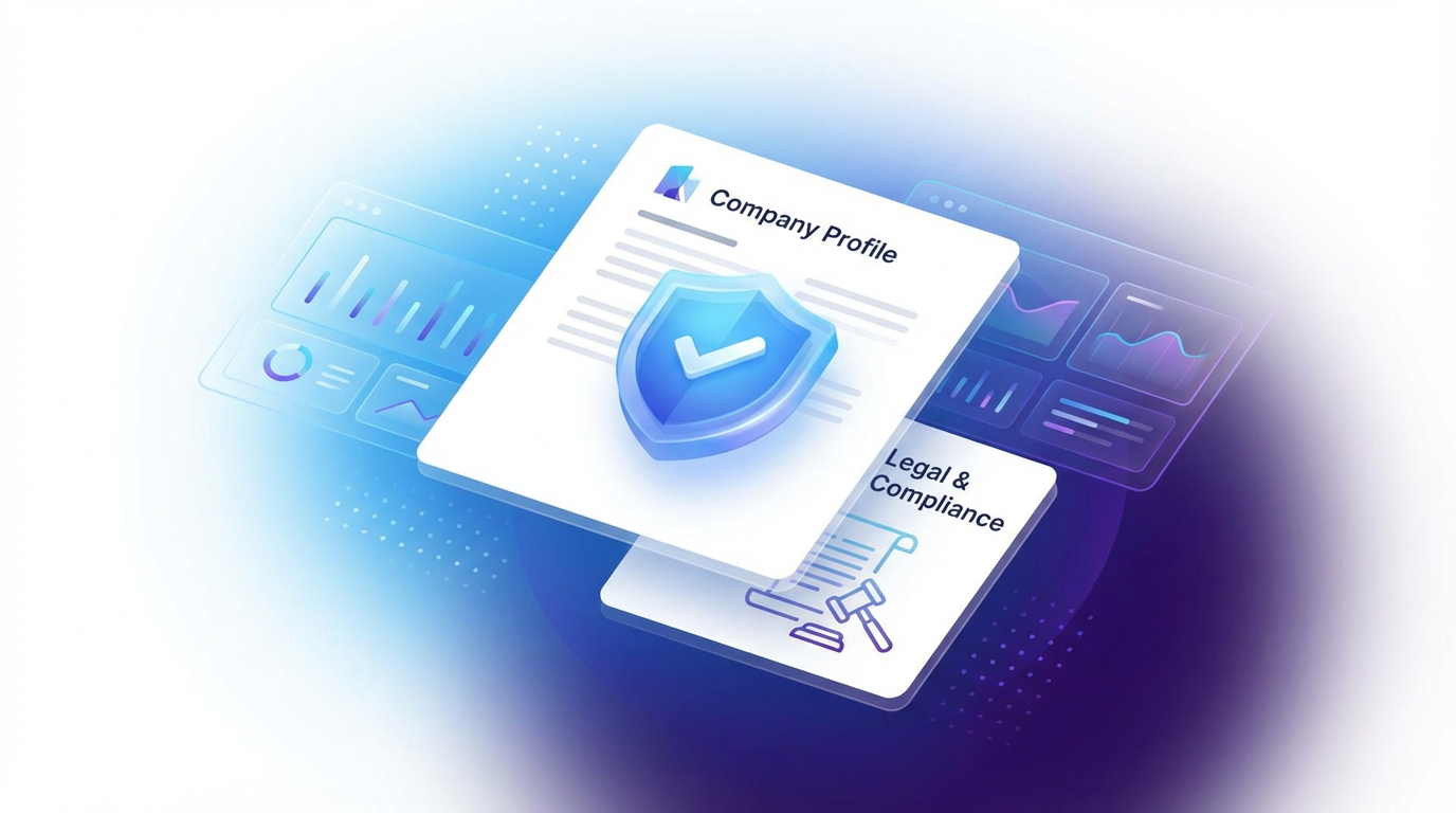 Visual de confianza, cumplimiento y entidad de la empresa