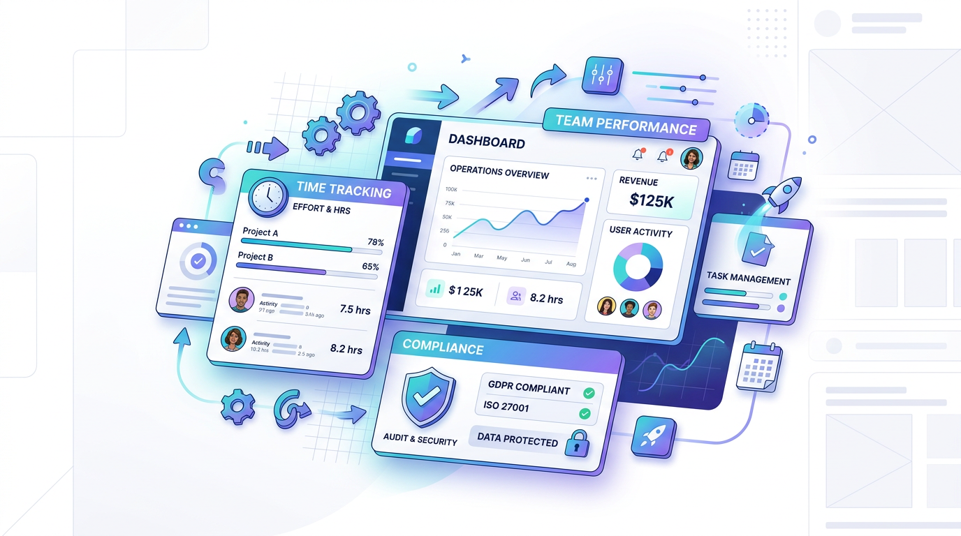 Visual editorial del blog sobre control horario